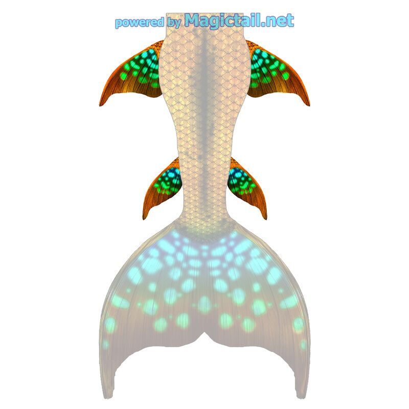 Tropical Glow XL hip and lower fins

