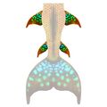 Tropical Glow XL hip and lower fins

