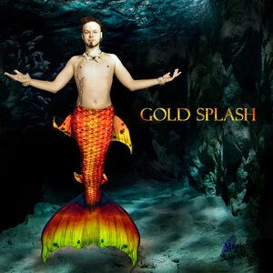 Mermaid tail Gold Splash L